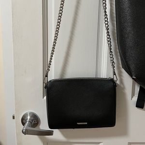 Black bag with silver chain details
